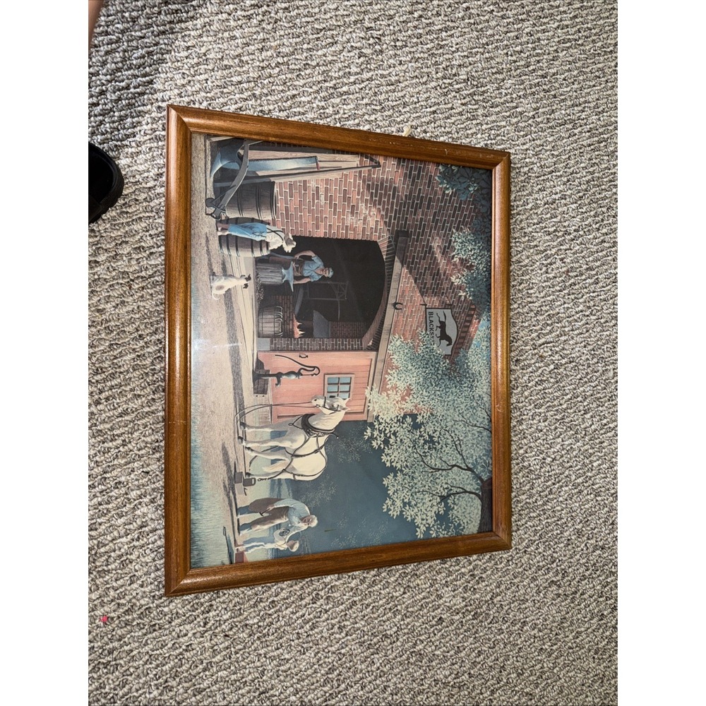 Paul Detlefsen The Blacksmith Horse Barn Rural Life Art Print Landscape Framed
